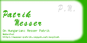 patrik messer business card